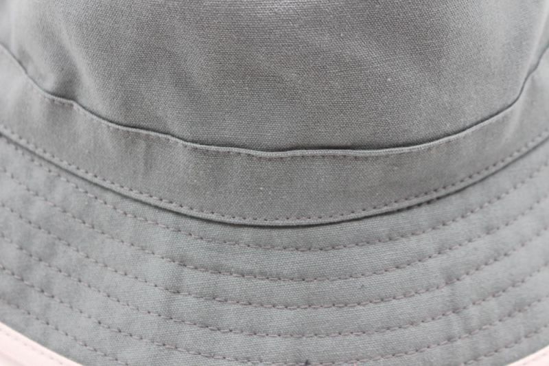 Grey Canvas Fisherman Bucket Cotton Bucket Hat
