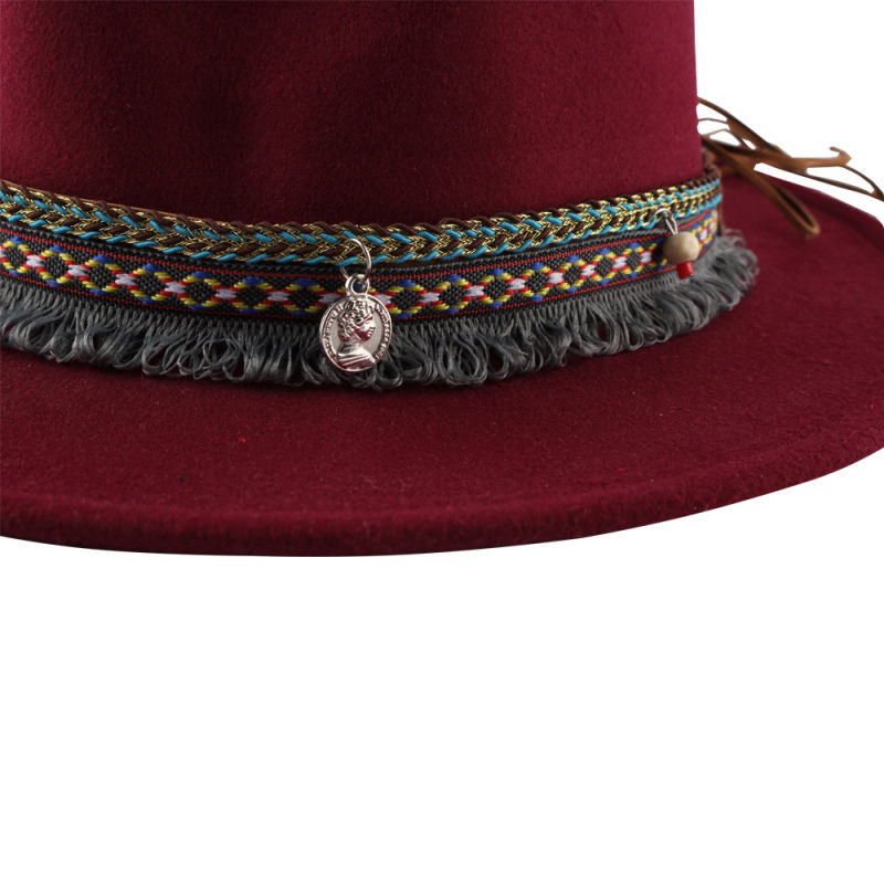 Wholesale Custom Spring Fashion Distressed Vintage Wool Felt Fedora Hats