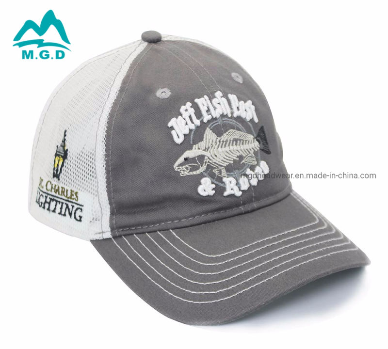 Custom Cotton Embroider Unstructured Baseball Cap Outdoor Trucker Hat for Men