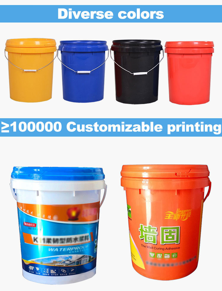 10L Paint Plastic Bucket Printed Chemical Plastic Drum/Pail/Barrel/Bucket