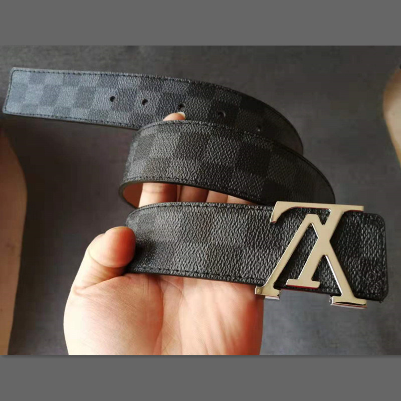 2019 New Arrival Men's Classic Lattice Belt Genuine Leather Belts
