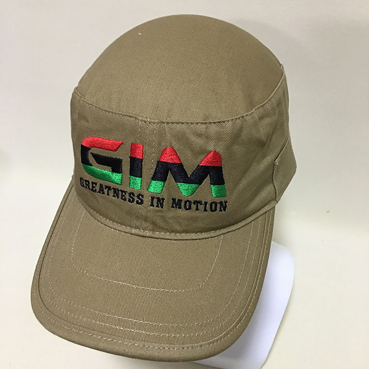 Customized Cotton Twill Embroidery Washed Embroidery Military Hat