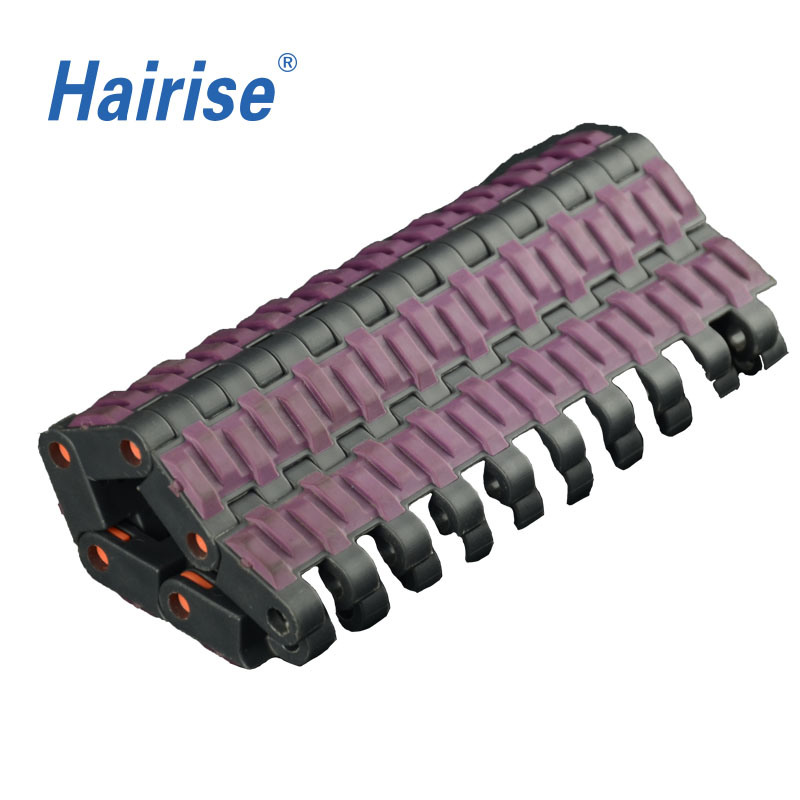 Conveyor System Belt Hairise 1005 Modular Belt with Rubber Molded to Width