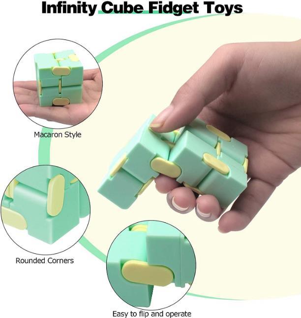 Infinity Cube Fidget Toy for Kids and Adults, Mini Stress Relieving Fidget Cube for, Unique Anxiety Relief Sensory Toys for Autistic Children