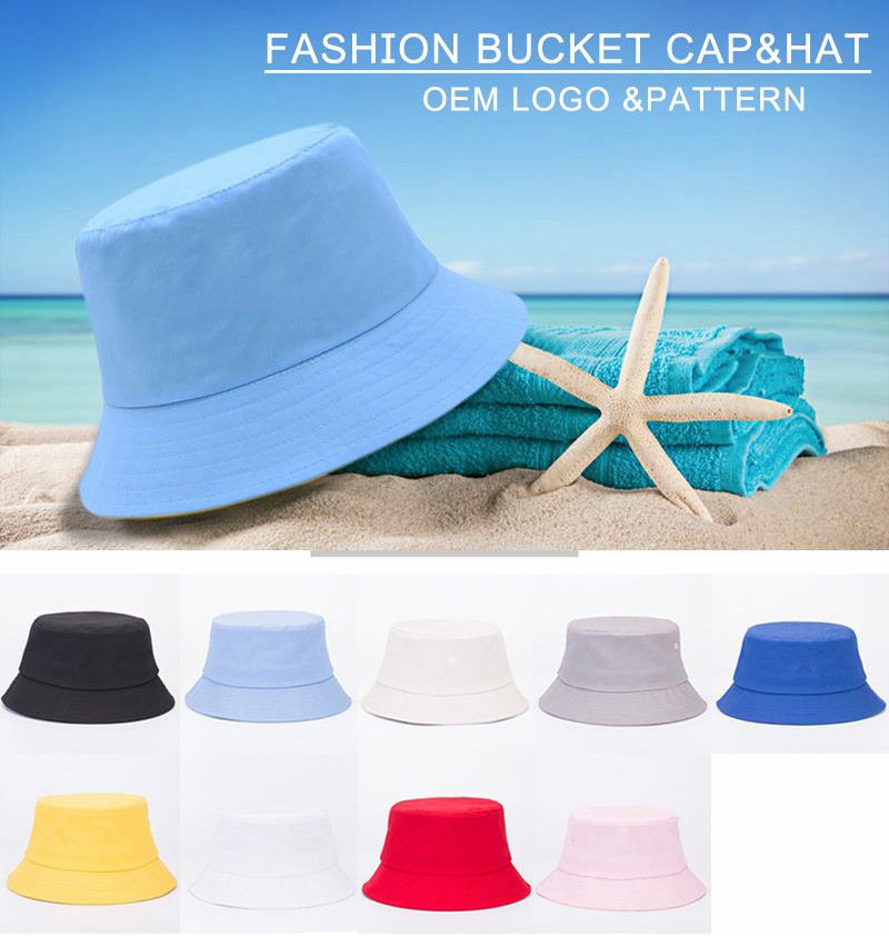 Wholesale Fashion Unisex 100% Cotton Bucket Hat Cap Packable Reversible Tie Dye Bucket Sun Hat Cap