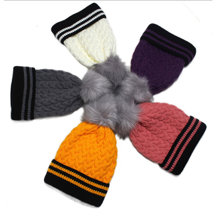 Fashion Soft Embroidered Beanie Hat Knitted Winter Knitted Hat Custom Beanie Hat