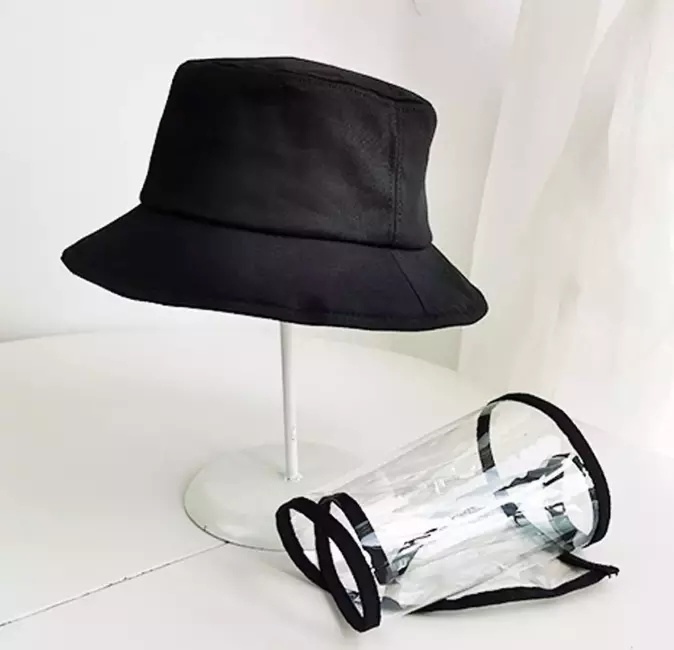 Factory Wholesale Detachable Anti Spitting Saliva Splash Full Face Protective Bucket Hat with Face Shield