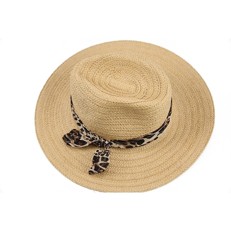 Summer Fashion Sun Protection Wide Brim Bucket Hat Woman Cap Straw Hat Beach Hat with Flowers