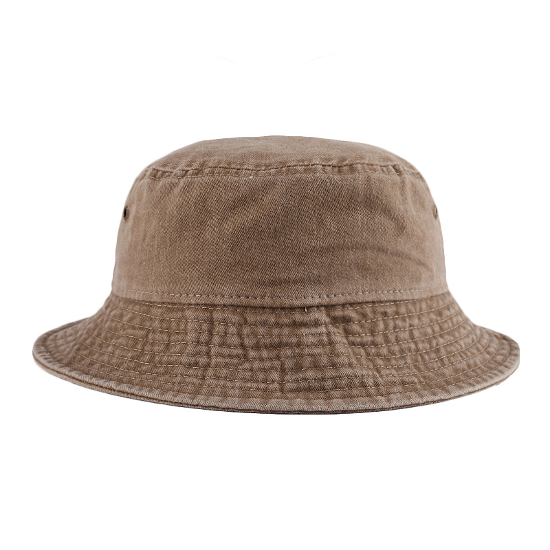 Wholesale Brown Washed Cotton Bucket Hat Fisherman Hat