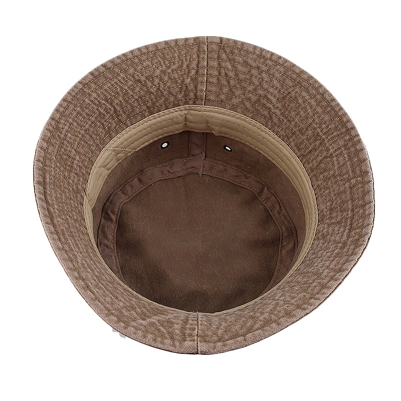 Wholesale Brown Washed Cotton Bucket Hat Fisherman Hat