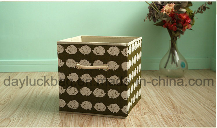 Collapsible Printing Cube Fabric Storage Box for Clothes Toy Organizer