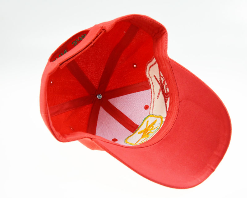 BSCI Customized Red Cotton Embroidered Adult Sport Baseball Cap