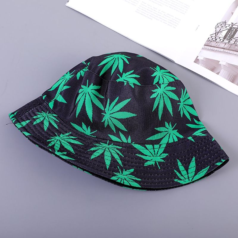 Adult Fisherman Hat Spring and Summer Korean Version of Pure Cotton Flower Leaves Men's Outdoor Fishing Sunscreen Mountaineering Hat