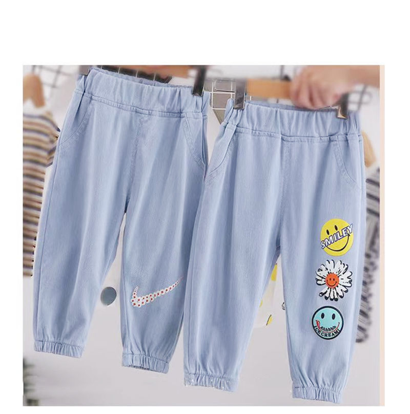 Summer 2021 Children's Ninth Pants, Denim Pants, Kid's Wear, Clothing