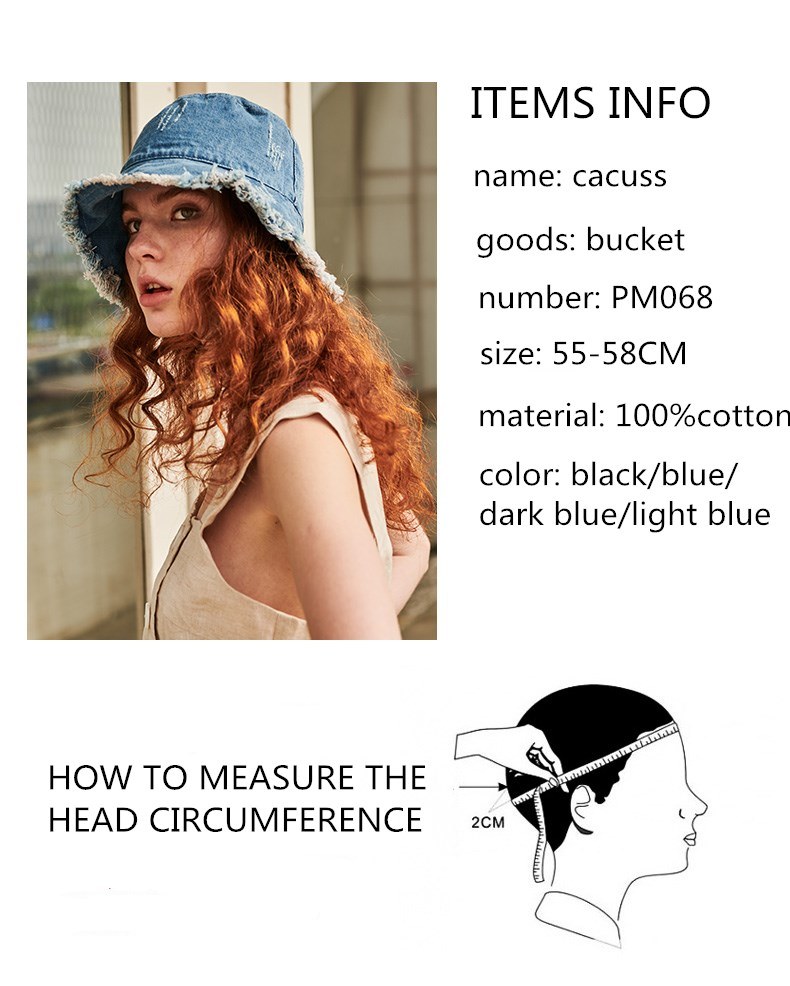 Custom Summer Sun Hat, Visor Hat, Jeans Bucket Hat/Cap