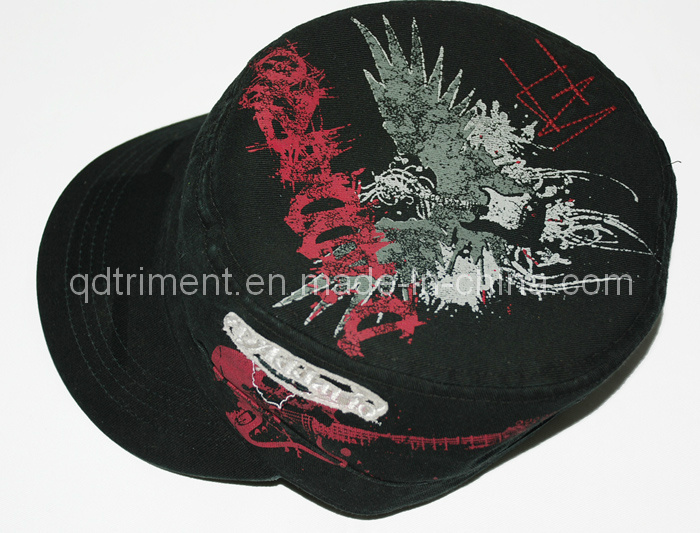 Grinding Washed Printing Embroidery Army Military Hat (TRNM016)