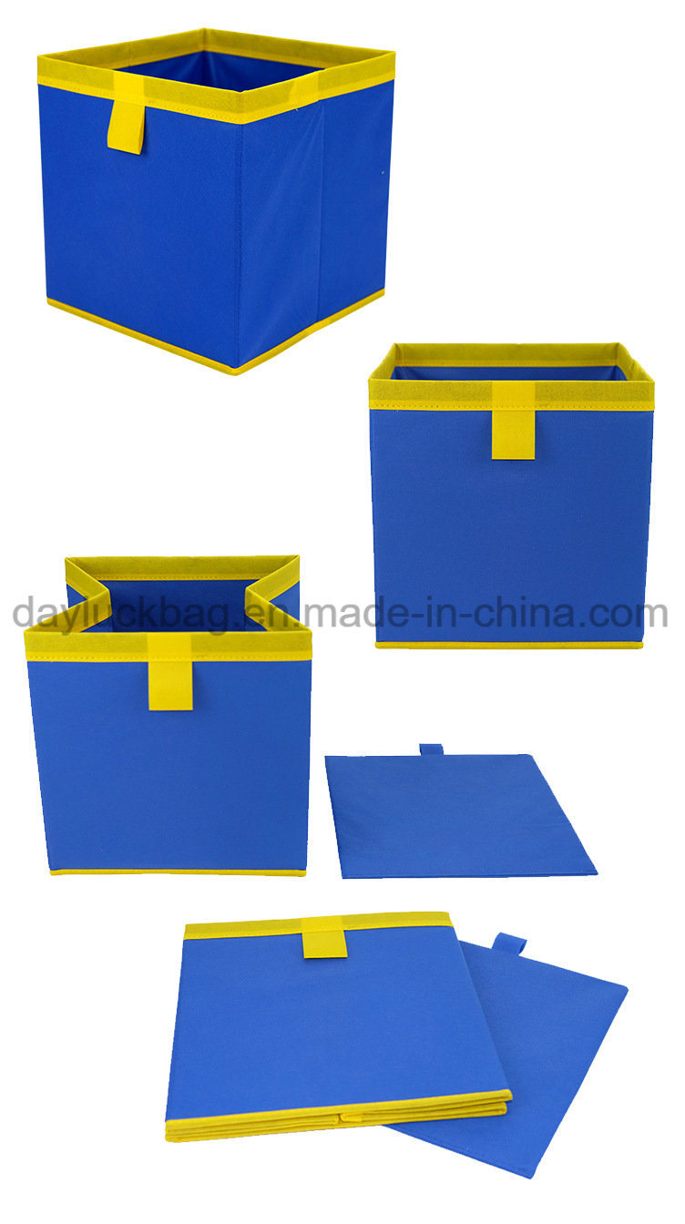 Non Woven Fabric Large Folding Cube Storage Boxes Bins for Clothes