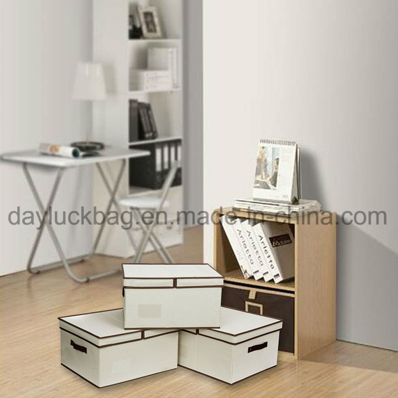 Non Woven Fabric Folding White Large Cube Storage Boxes for Clothes