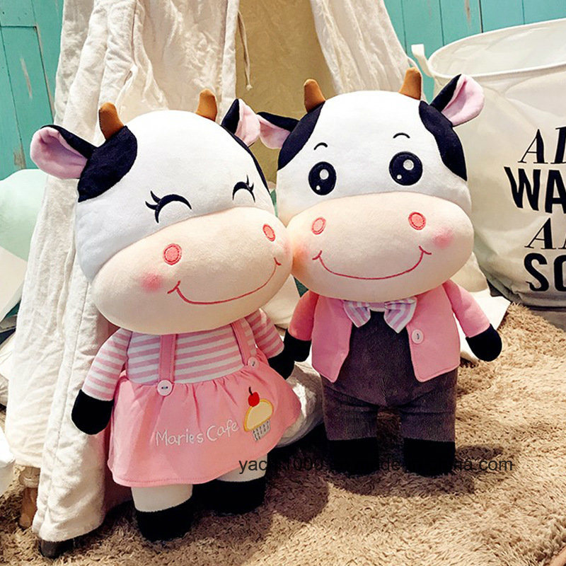 Custom Stuffed Soft Plush Toy Plush Cow Animal Factory