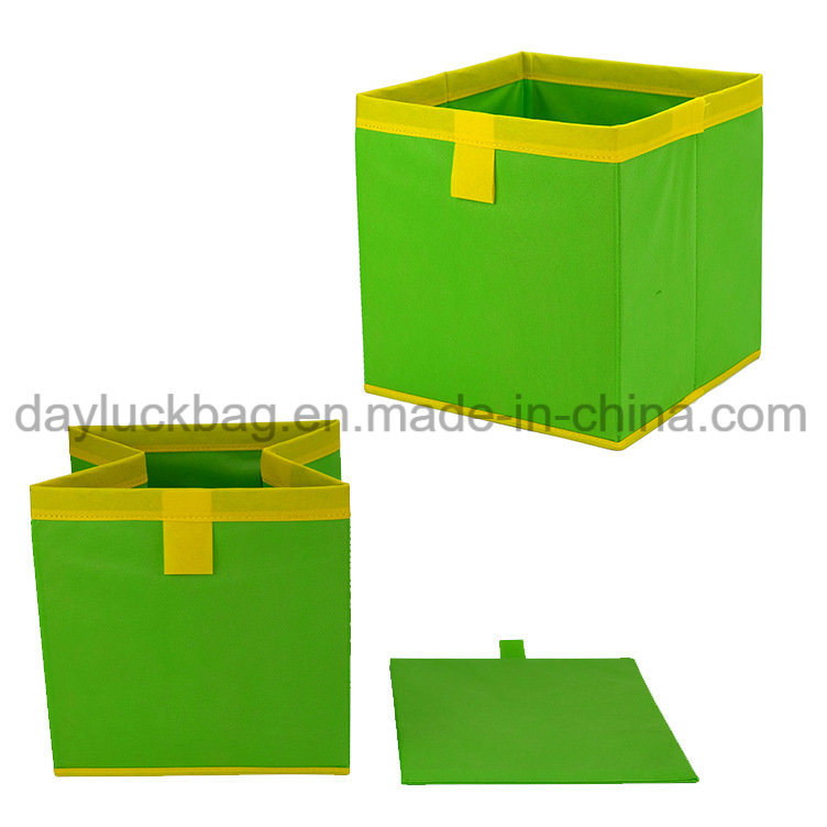 Non Woven Fabric Large Folding Cube Storage Boxes Bins for Clothes