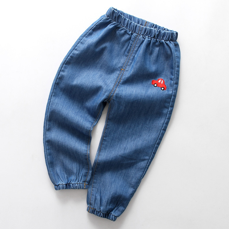 Denim Mosquito Pants Summer Kids 2020 New Korean Boy Jeans Embroidered Girls Lightweight