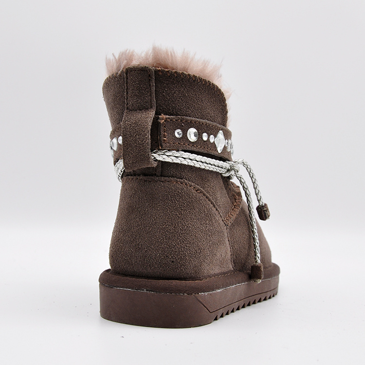 Children Winter Genuine Snow Boots for Tollder Girls