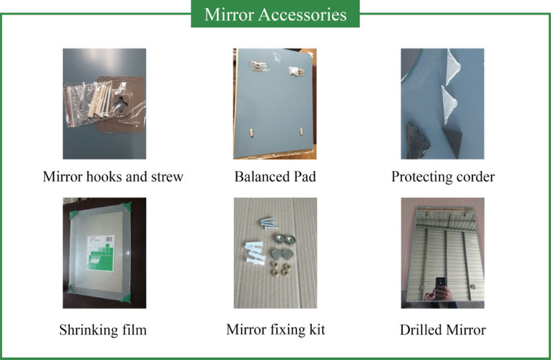 High Quality 2mm 3mm 4mm Silver or Aluminium Full Length Frameless Mirror / Beveled Edge Mirror / Door Mirror