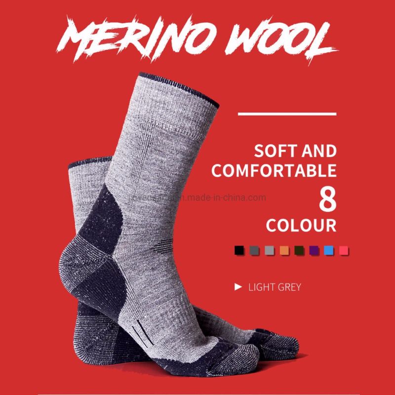 Outdoor Sports Sock Australian Merino Wool Thermal Hiking Crew Socks for Children & Kids