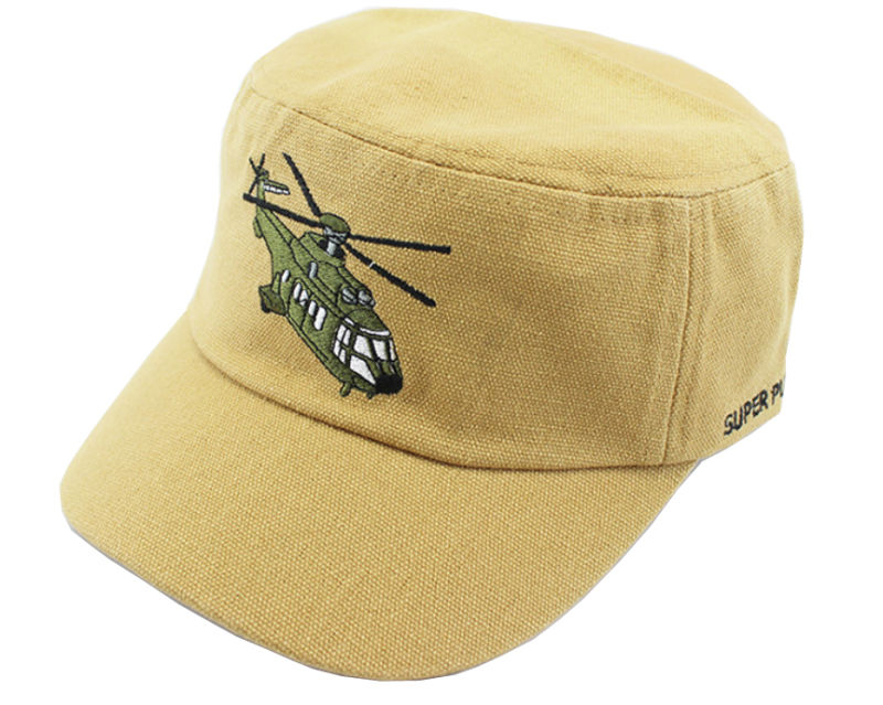 Cotton Canvas Embroidery Military Hat Army Cap