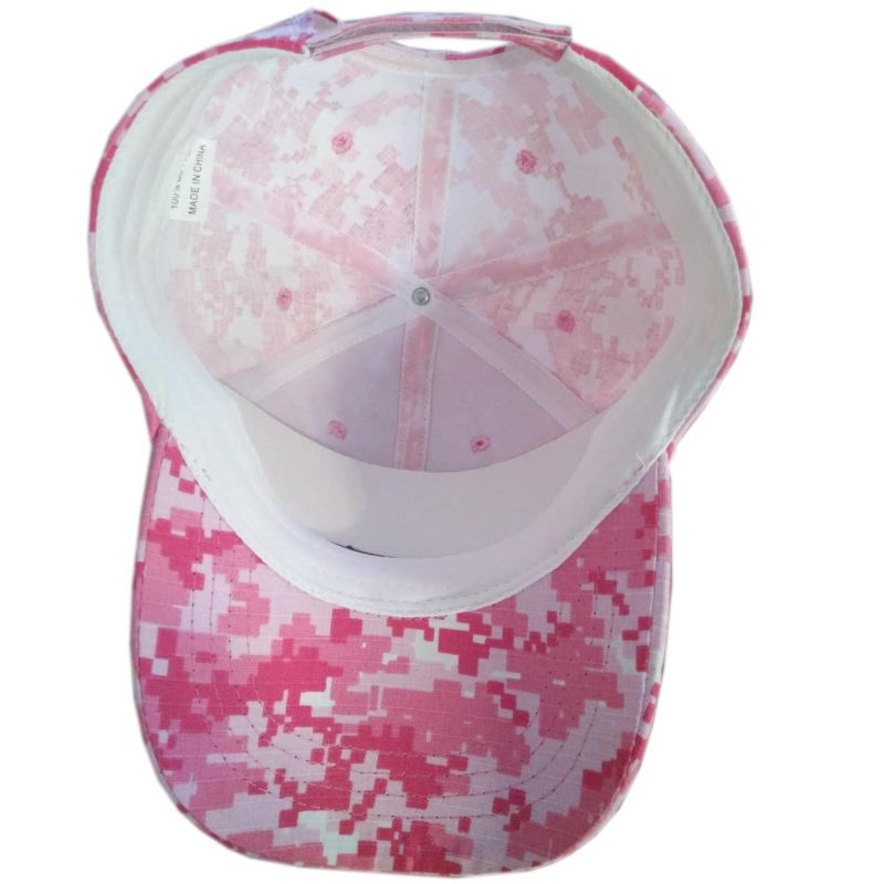 Pink Cotton Customize Logo Embroidery Digital Camo Hat