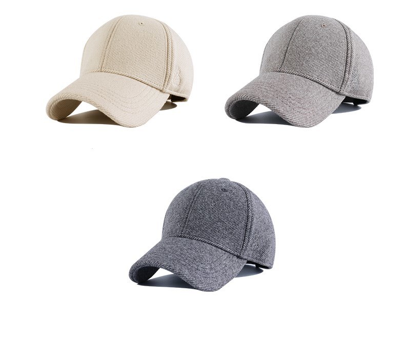 Custom Unisex Thick Autumn and Winter Baseball Cap, Warm Cap Hat, Dacron Cap with Long Visor
