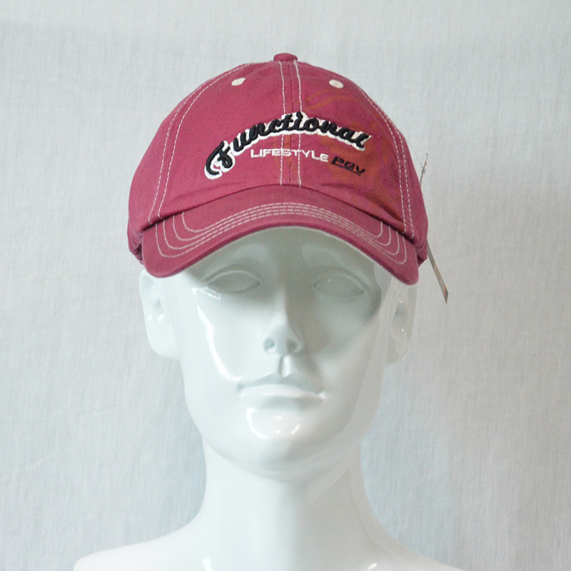 Promotion Gift Wine Red 6 Panels Cotton Washed Cap Baseball Cap