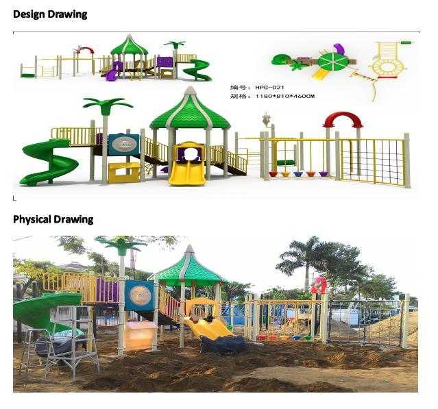 Children Outdoor Playground Plastic Slide for Children From Bejing Funmax