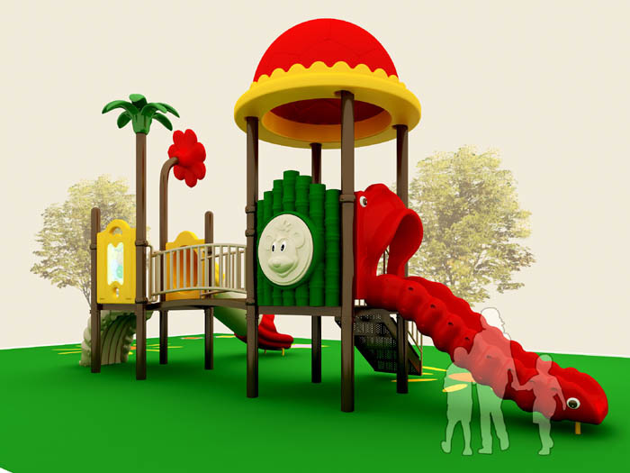 Large Outdoor Playground Plastic Slide for Children From Beijing Funmax