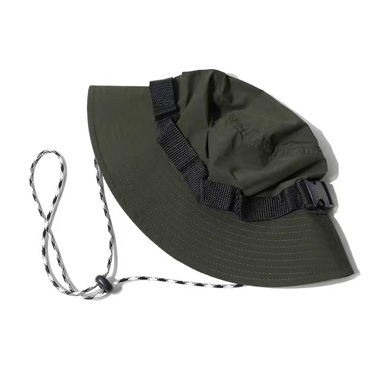 Fashion Hat for Men Outdoor Mountaineering Removable Quick Drying Cap Green