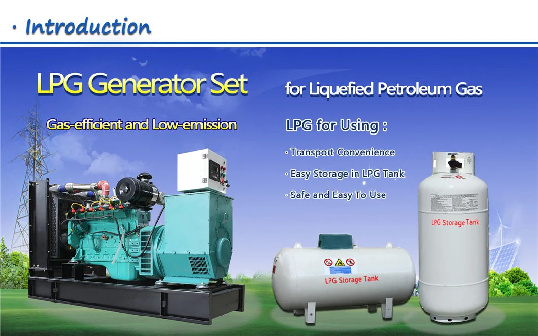 Industrial Use 120kw Electric Start Propane Generator