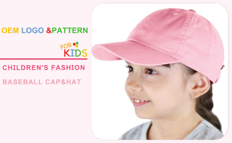 Manufacturer Embroidered Pattern 100% Cotton Embroidered Children's Baseball Cap&Hat