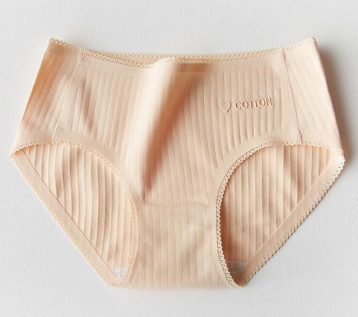 100%Cotton Ladies Striped Underwear Panties
