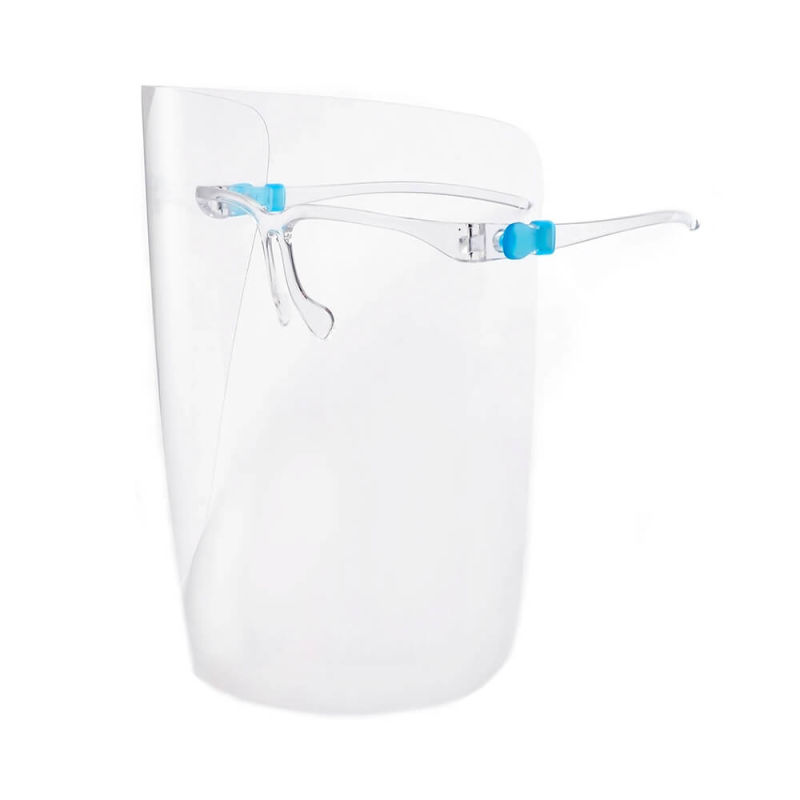 Full Anti-Fog Reusable Facial Shield Face Shield with Protective Glass Frame Wholesale Distributor