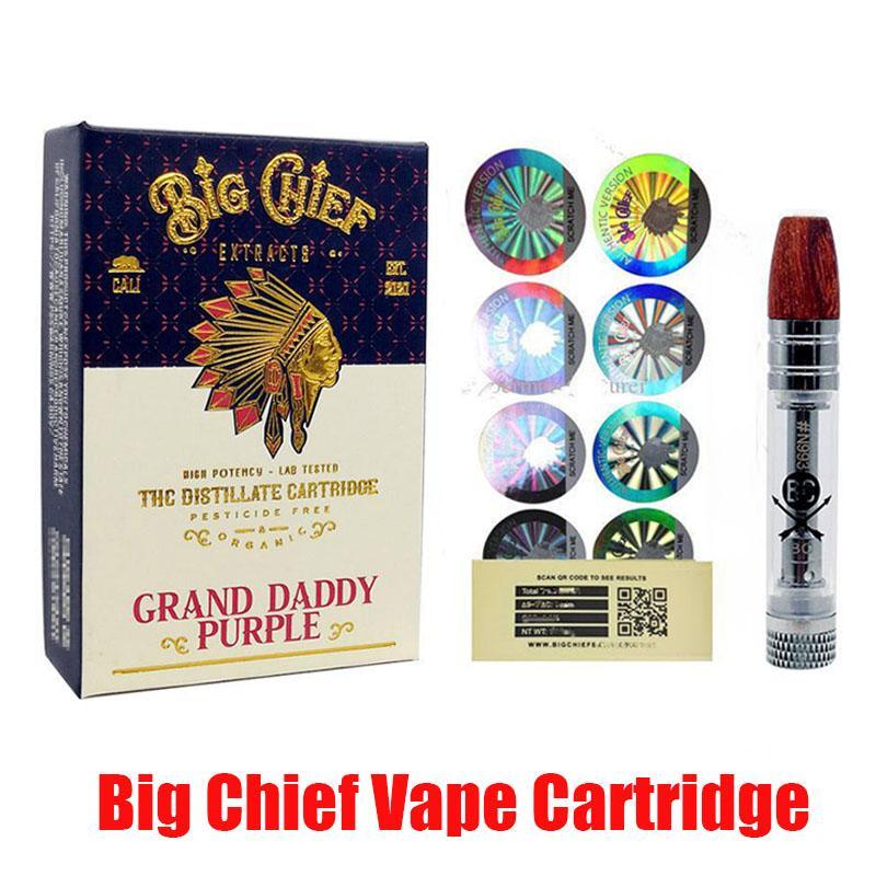 Wholesale Newest Big Chief Cartridge Vape Pen with Gift Packaging and Flavors Ticker