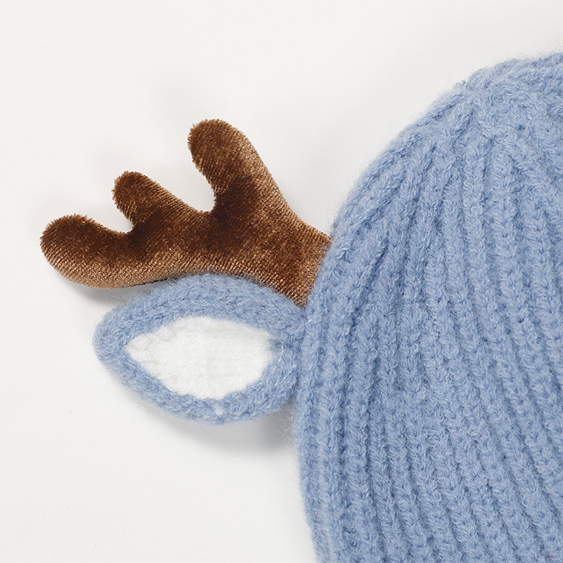 Cartoon Elk Hat Knitted Beanie for Children