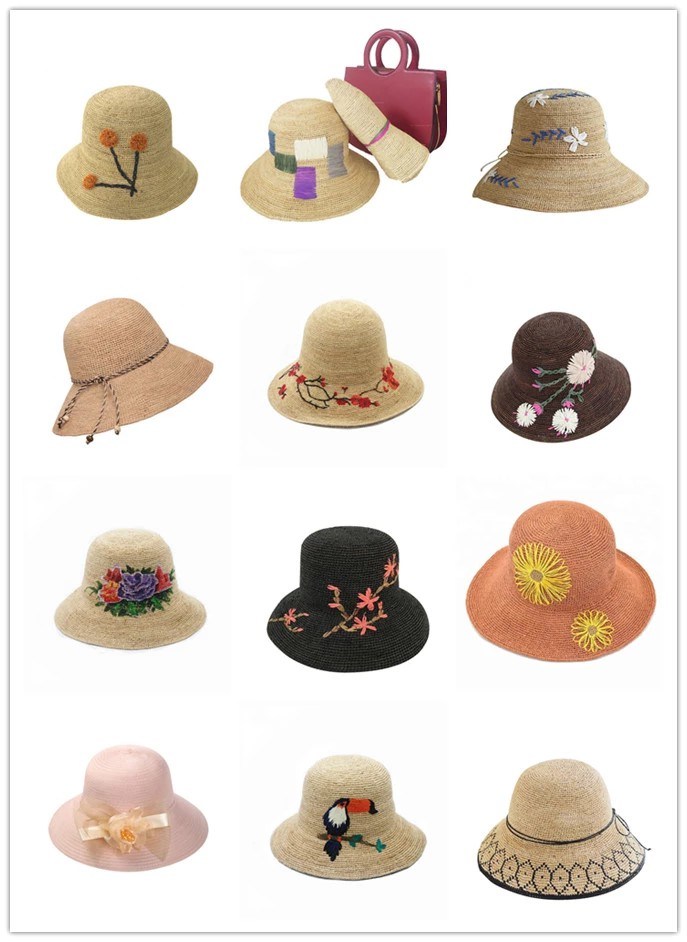 Sombreros Wholesale Custom Ladies Wide Brim Cap Hat Summer Sun Beach Straw Hats