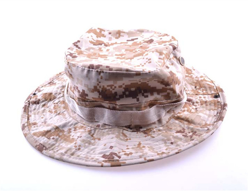 Camo Unisex Fisherman Cap Plain Bucket Hat Fishing Hat