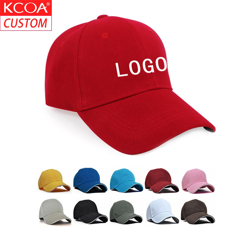 Wholesale Cotton Red Customized Men Embroidered Plain Balnk Trucker Sports Hat Baseball Cap