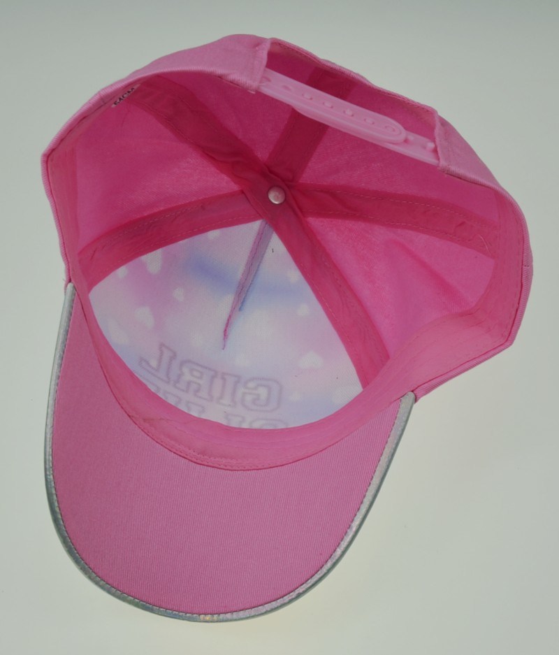 BSCI Pink Girl Sport Hat Reflective Girl Club Baseball Cap