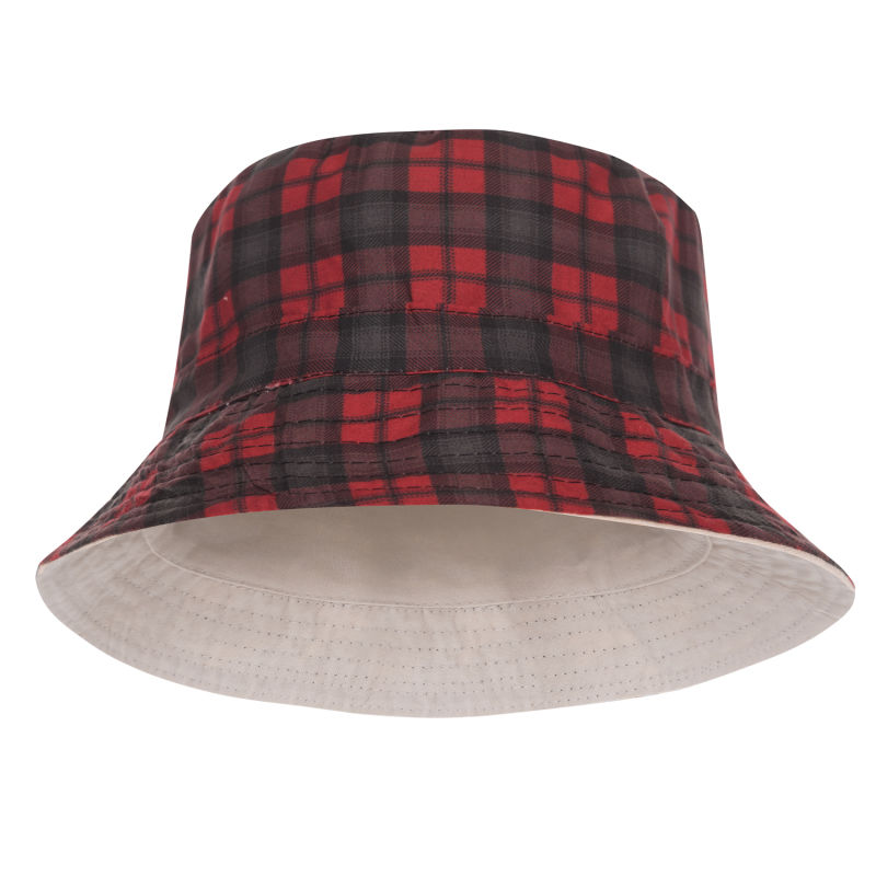 Summer Men's and Women's Bucket Hat Fashion Cotton Double-Sided Hat Folding Sun Beach Fisherman Hat