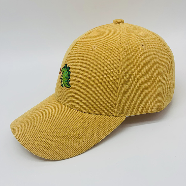Cotton Corduroy Baseball Hat with Embroidery