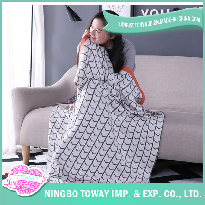 Chinese Wholesale 100% Organic Cotton Baby Throw Blanket Knitted