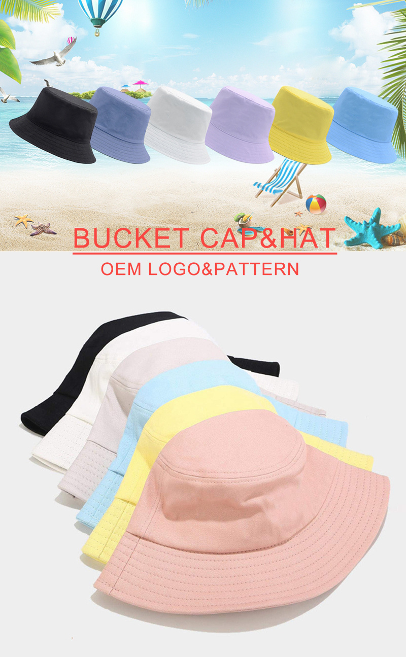 Custom Printing Happy Fisherman Camper Hat Bucket Cap