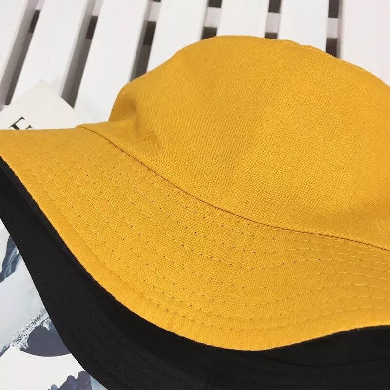 Double Sided Fisherman's Hat Solid Color Basin Hat